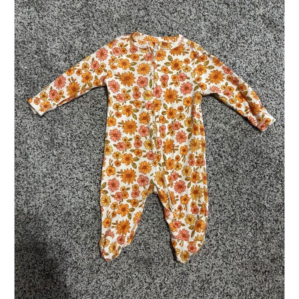 ❤️Old Navy 2Way Zip Floral Sleep & Play 0-3M